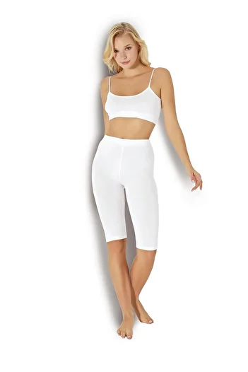 Jiber Women's White Below Knee Leggings 571