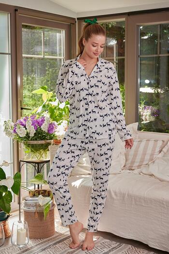 Bonitas Beachwear Pajama Set Ecru ZK24-126161