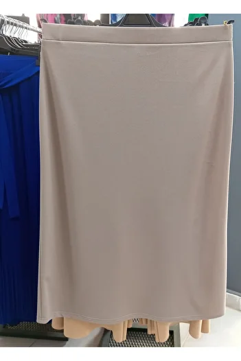 AKŞEN GİYİM LARGE SIZE, ENINE NECK LYCRAL SCUBA CREPE FABRIC PENCIL SKIRT