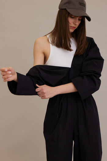 Manuka WIDE CUT COMFORTABLE JUMPSUIT BLACK