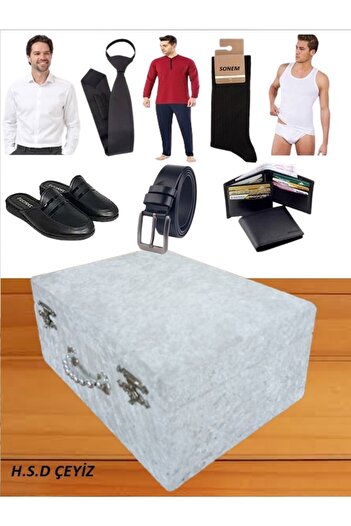Sonem Çeyiz Dowry Chest Groom Shirt Slippers Makeup Chest 1014
