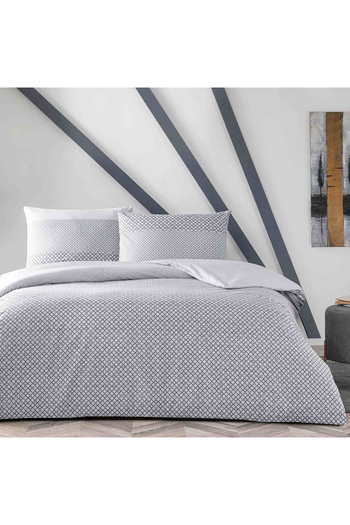 Taç Ranforce Garth Anthracite Double Duvet Cover Set