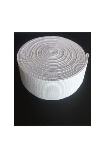 mrtbilisim 25 Meters White Super Woven Latex Rubber - 4.5 Cm Wide Waist Frost Leg