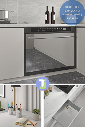 Technojet Самоклеюча фольга для кухні, ванної кімнати, стільниці, шафи та столу, 60 см × 500 см