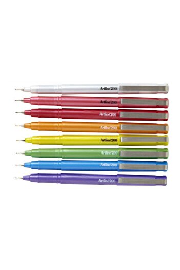 artline 200cc 0.4mm Glossy Ink Fineliner - 8 Color Set