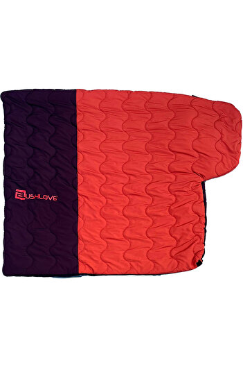 Bushlove Cotton -20 Degree XXL Wide Sleeping Bag Orange Claret Red