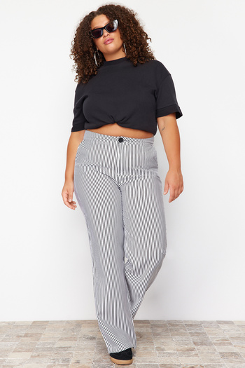 Trendyol Curve Colorful Striped Trousers - TBBSS24AR00024