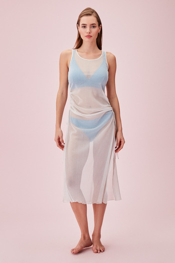 SUWEN Tulle Beach Dress