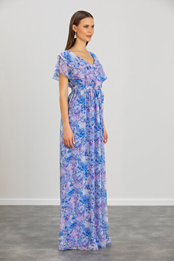 Entarim Long Chiffon Dress