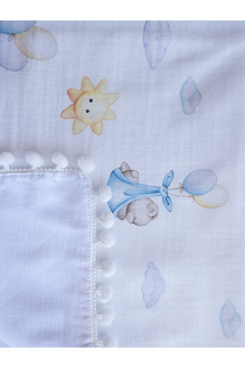 the ruby baby & kids 75x80 cm Double Layer Lightweight Muslin Blanket - Breathable for Your Baby