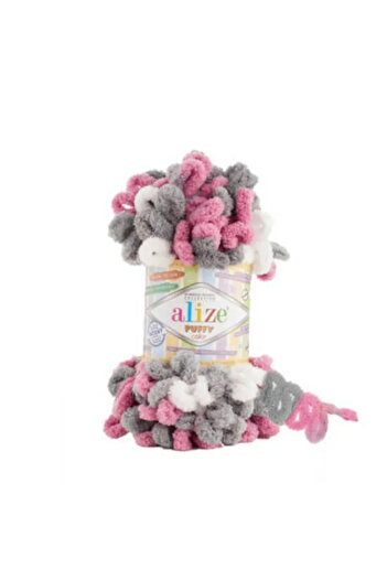 Alize Puffy Color 5 τεμάχια πλεκτό στο χέρι βελούδινο σχοινί No 6070