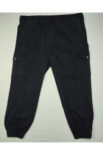 massimo port Plus Size Men's Jeans Jogger Cargo 22001 Black