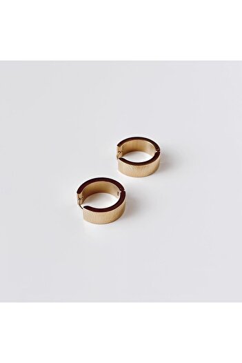 Boise Atelier Knurl Steel Earring | Çelik Küpe