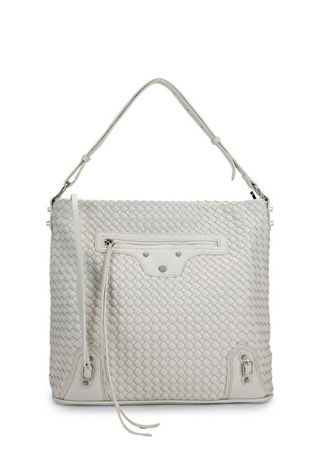 Tamer Tanca Women's Vegan White Shoulder Bag