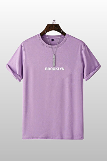 MODAGEN Unisex Brooklyn Printed 3 Pack Lilac-Nefti Green-Red T-Shirt