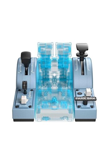 Thrustmaster TCA Quadrant Add-on Airbus: نسخ متماثلة مريحة، وظائف الطائرة، تقنية مغناطيسية، متوافقة مع الكمبيوتر الشخصي