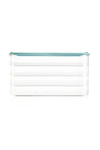 Gondol Set of Containers for Storage Transparent 5, 750 Ml, Easy Use, Color Orange