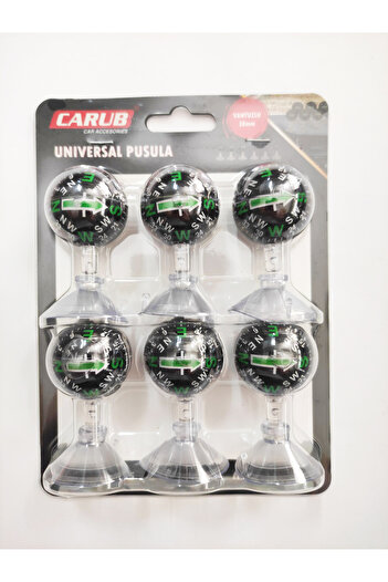 REPLAX Black Suction Cup 38 Mm Large Size Compass Set of 6