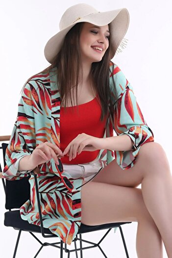 Miezza Patterned Women's Kimono