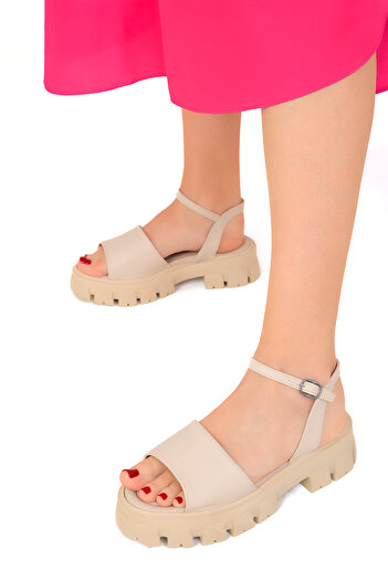 SOHO Beige Women's Sandals 17855