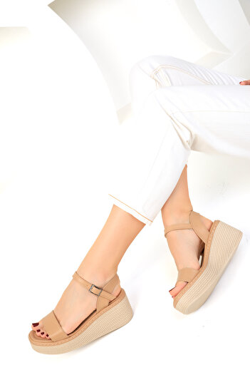 SOHO Nude Women's Wedge Heeled Shoes 18131