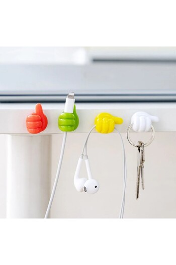 SARFEX 10 Pieces Rubber Cable Holders - Hand-shaped, Multi-purpose Cable Organizer