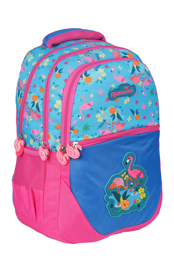 Relaxion Rlx-1350 First school bag with feeding for girls Filamingo