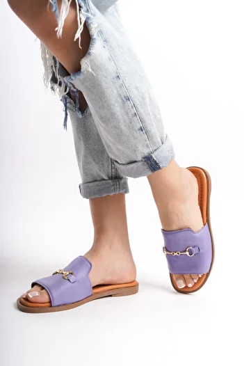 ERNİLA Women's Slippers - Genuine Leather