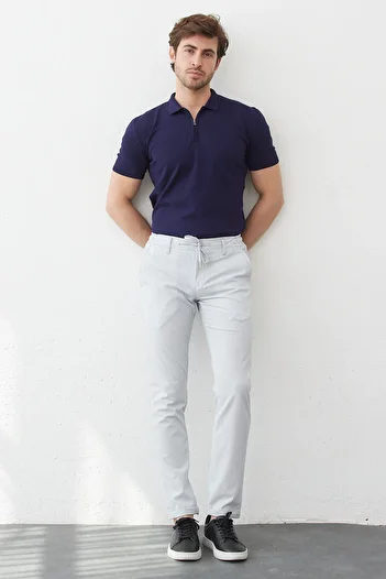 RAVANELLI Men's Modern Slim Fit Lycra Flexible Jogger Pants - Elastic Waist and Laced
