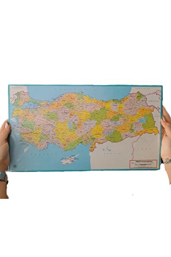 LRS STORE Large Turkey Map Puzzle with 81 Provincial Cuts 48X27 cm Educational Map Quality Suitable for Curriculum