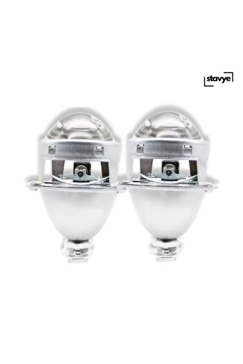 Stavye Profesyonel Seri Bi Xenon Far Merceği - Universal 3 İnç Uzun ve Kısa Işık Etkili Mercek