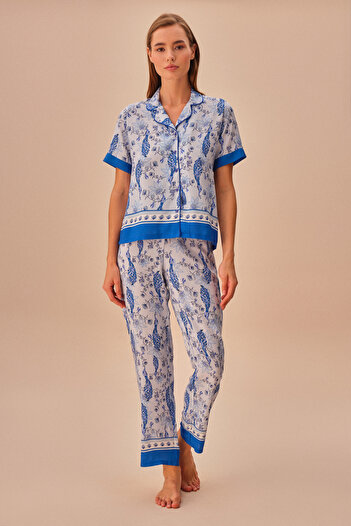 SUWEN Peafowl Masculine Pajama Set