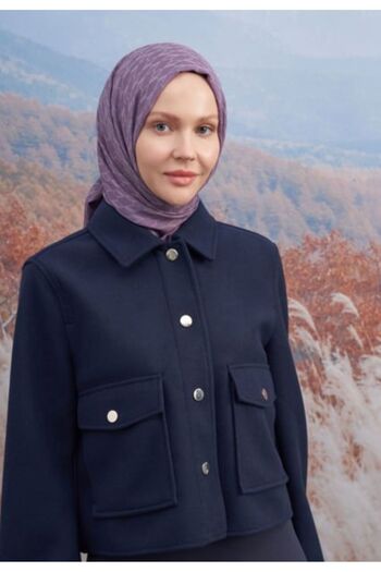 ARMANDA COTTON MONOGRAM A DESEN ŞAL - LEYLAK