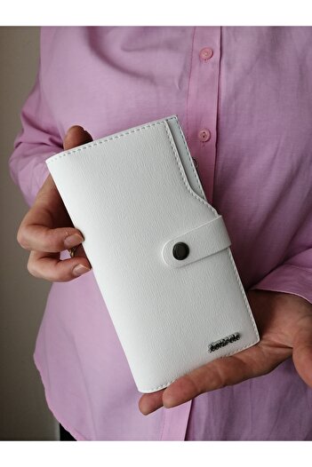 Just Polo Women's White Wallet with Coin Compartment-1203