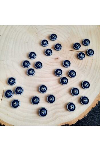 canan dizayn Polyester Imported Button with Navel 14 mm (30 Pieces)