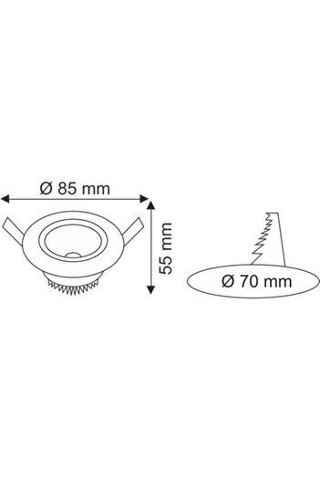 Helios 5 W Satin Case Flush Mounted Daylight 3000k Cob Led Spot