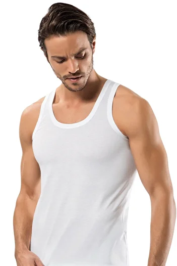 Dagi Men's White Micro Modal Undershirt Original D4000