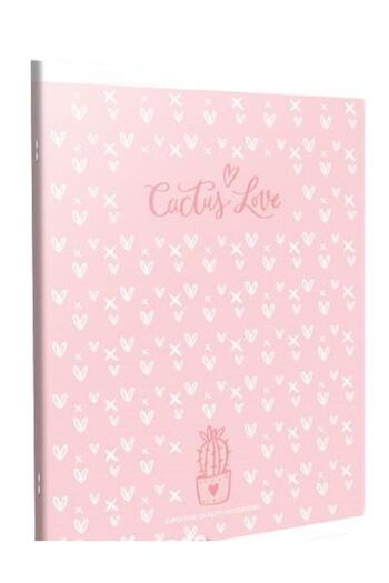 Gıpta 80 Sheets Checkered Metot Notebook Plastic Cover Cactus Love A4