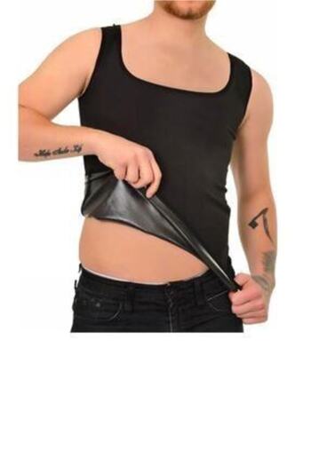 TERMAL Men's Black Undershirt Antiperspirant Special Polymer Fabric Sauna Undershirt