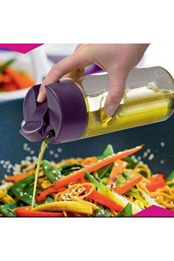 Tupperware Sıvı Yağlık Sosluk  Mor Duru Zeytinyağlık 600 ml