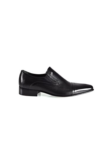Fosco Men's Black Genuine Leather Classic Shoes 3015