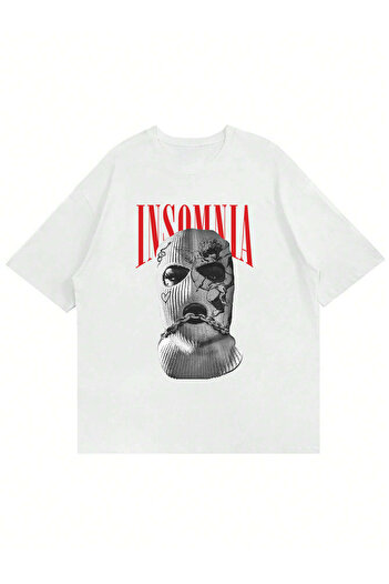 Mad&Calf Μπλουζάκι Unisex Insomnia Mask με στάμπα με λαιμόκοψη
