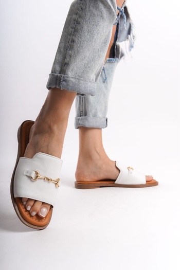 ERNİLA Women's Slippers - Genuine Leather