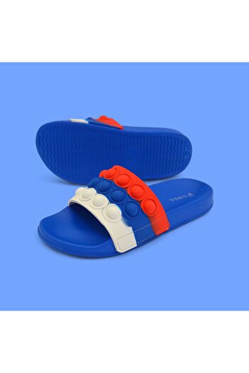 FURIA SHOES POPIT BOY'S SLIPPERS/ BEACH/ SEA SLIPPERS Soft Eva Slippers with POPIT Toy Tapes