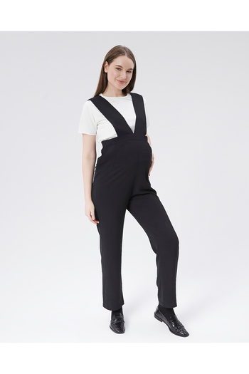 LYN MAMA Black Maternity Sienna Salopet