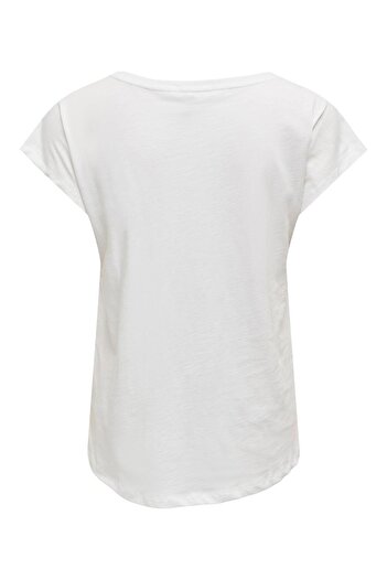 ONLY Women's V-Neck Embroidered T-shirt -15320529