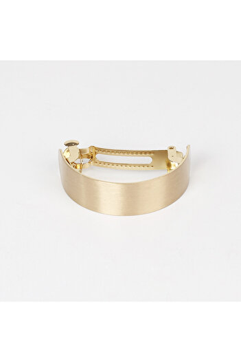 GÜLPEŞE Yeni Trend Büyük Boy Gold Metal Klipsli Toka Glpş-45689