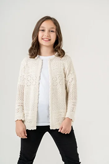 Cloudy Kids Girl's Openwork Summer Cardigan