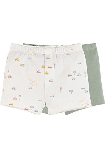 İDİL BABY İdil Baby Boxer 2-Piece Car Printed Green