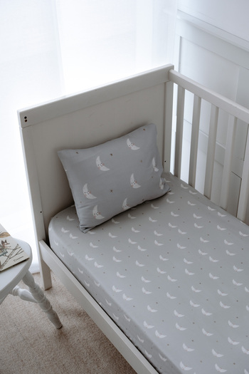 NOU Little Moon Organic Single Fitted Sheet Set - Mini Moons